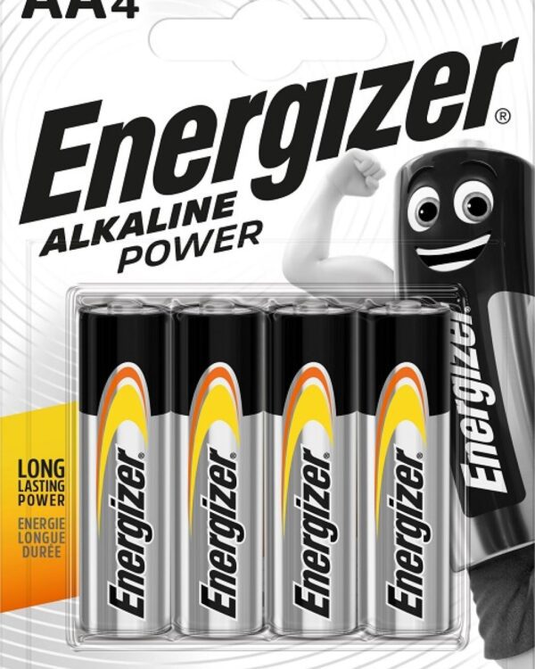 Baterie tužkové alkalické ENERGIZER AA/4ks Alkalické tužkové baterie  přinesou dlouhý provoz přístrojům