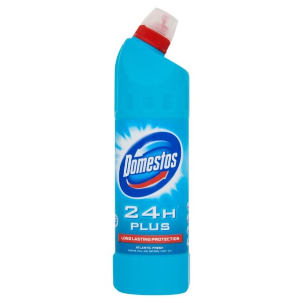 Domestos WC Ocean 750ml Domestos 24 H Plus tekutý čisticí a dezinfekční přípravek je určený k čištění a dezinfekci silně znečištěných míst a zejména tam