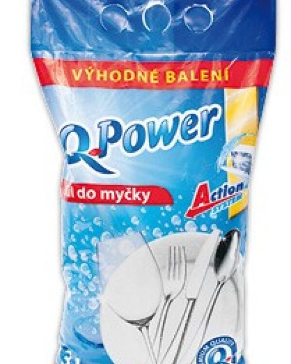 Sůl do myčky Q power 3kg Sůl Q power zvyšuje účinnost prášku