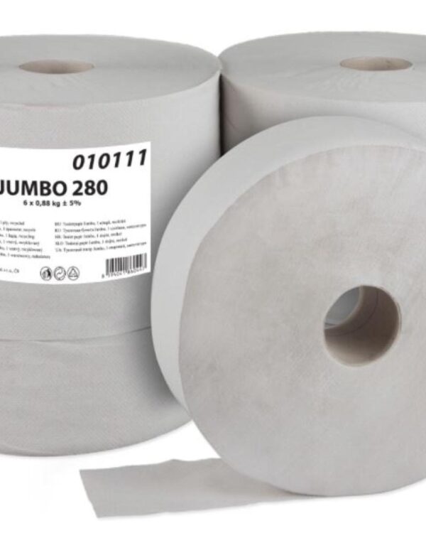 Toaletní papír JUMBO 280 jednovrstvý Toaletní papír na roli ve velkém návinu
