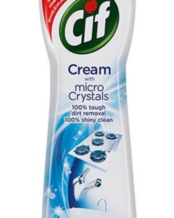 CIF cream 500ml 750gr bílý Cif Cream krémový abrazivní čisticí přípravek. Snadno uvolní nečistoty a vyčistí i zdánlivě nevyčistitelné v celém domě