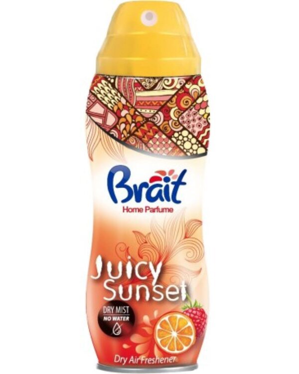 Osvěžovač vzduchu "suchý" Brait 300ml Juice sunset- šťavnatý západ slunce Brait Home parfume Juice sunset osvěžovač vzduchu - neobsahuje vodu