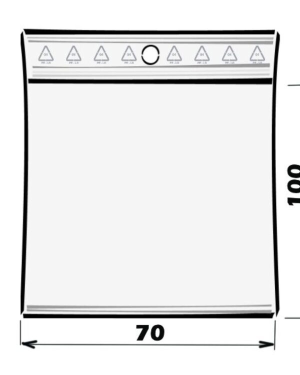 Sáček rychlozavírací 70x100/ 100ks Univerzální igelitové sáčky se zavíráním na „zip“
