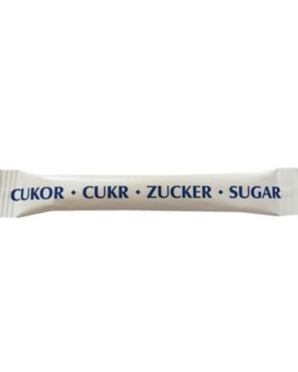 Cukr hygienicky balený 1kg (250ks x 4g) - porcovaný Hygienicky balený bílý cukr v papírových ruličkách