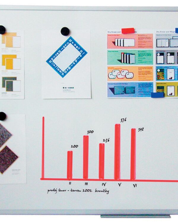 Tabule magnetická Slim 90x120 Bílá magnetická tabule 