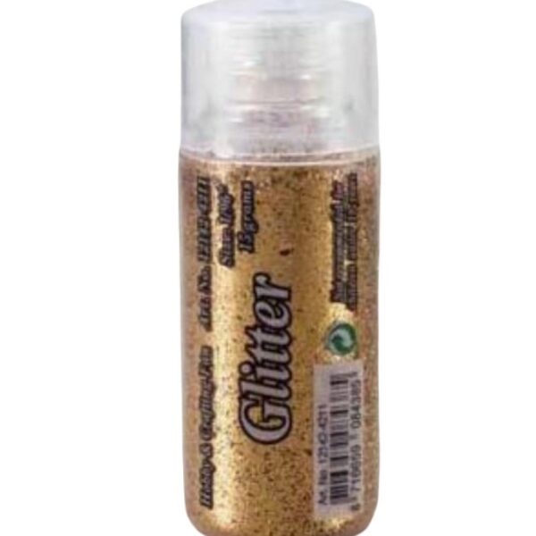 Glitter 15g - zlatá Jemný sypký glitr k použití na papír