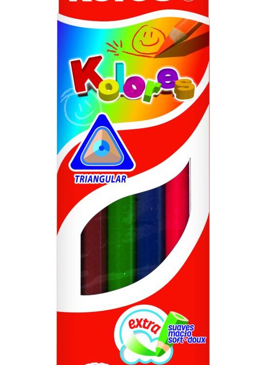 Pastelky KORES KOLORES trojhranné 6ks Jemné a plynulé vedení pastelky – intenzivní a jasné barvy