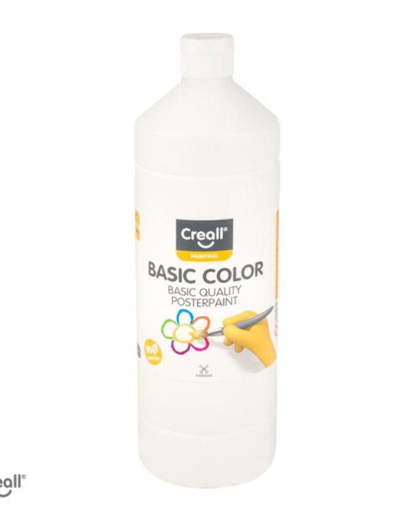 Barvy temperové CREALL 1l bílá Kvalitní temperové barvy vyrobené v Holandsku. Ekonomické balení šetří náklady i místo uložení. Ideální pro výtvarnou činnost dětí ve školách