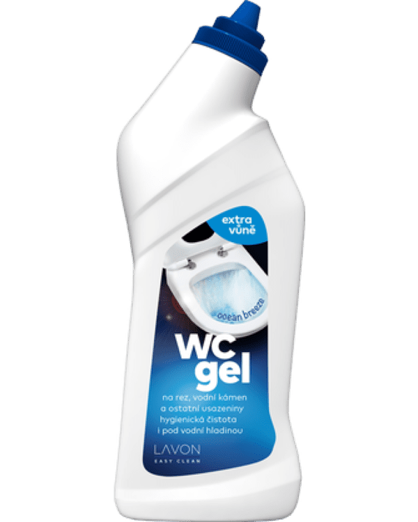 LAVON WC gel 750ml ocean Lavon WC gel s vůní oceánu 750 ml s obsahem kyseliny a svěží parfemací účinně a snadno odstraní rez