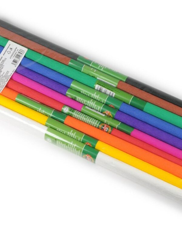 Papír krepový barevný mix Clasic 10ks sada 33 Krepový papír jednobarevný.