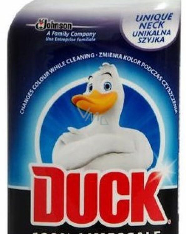 WC Duck tekutý gel odstraňovač vodního kamene 750 ml Duck 100% odstraňovač vodního kamene odstraní pravidelným používáním vodní kámen z WC mísy navždy. 5 x lepší účinnost proti vodnímu kameni. Mocné složení