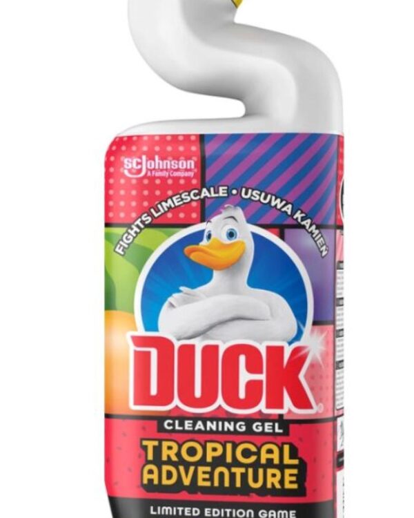 WC Duck tekutý gel 750ml Tropical DUCK WC tekutý čistič Tropical Summer dodá vaší toaletě dokonalou svěžest. Umožňuje lepší dosah pod obrubou WC mísy díky unikátnímu hrdlu výrobku. Čistí