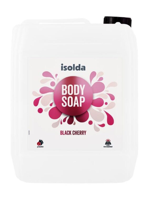 Mýdlo tekuté krémové husté ISOLDA 5l višeň Krémové tělové mýdlo určené pro mytí citlivé pokožky. Vyniká vysokou pěnivostí a krémovou jemností