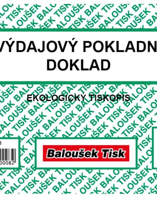 Výdajový pokladní doklad A6 Baloušek NCR PT040 - propisující Nepropisující tiskopis.