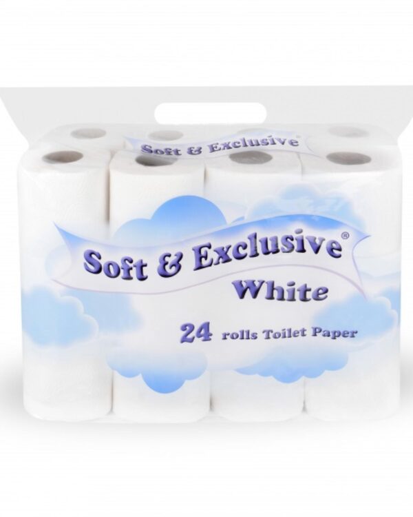 Toaletní papír 200 2vrs. Toaletní papír Soft a Exclusive 2 vrstvý je vysoce kvalitní produkt vyrobený z bílé celulózy. Tento jemný a měkký toaletní papír je vybaven ražbou