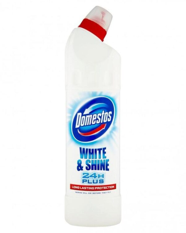 Domestos WC White & Shine 750ml Domestos 24 H Plus tekutý čisticí a dezinfekční přípravek je určený k čištění a dezinfekci silně znečištěných míst a zejména tam