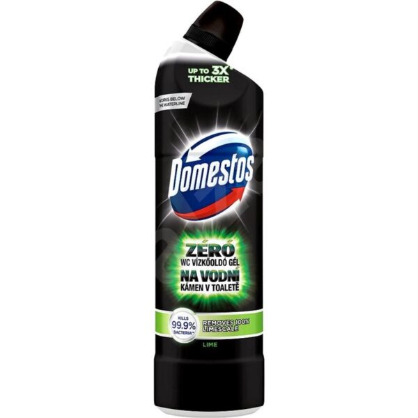 Domestos WC Zero černý LIME 750 ml Zabíjí 99