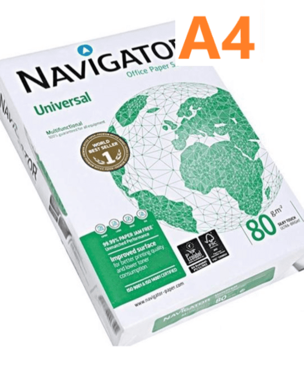 NAVIGATOR UNIVERSAL A4/80gr xerografický papír kvalita "A"/500listů Multifunkční kancelářský papír nejvyšší kvality s vysokou hladkostí